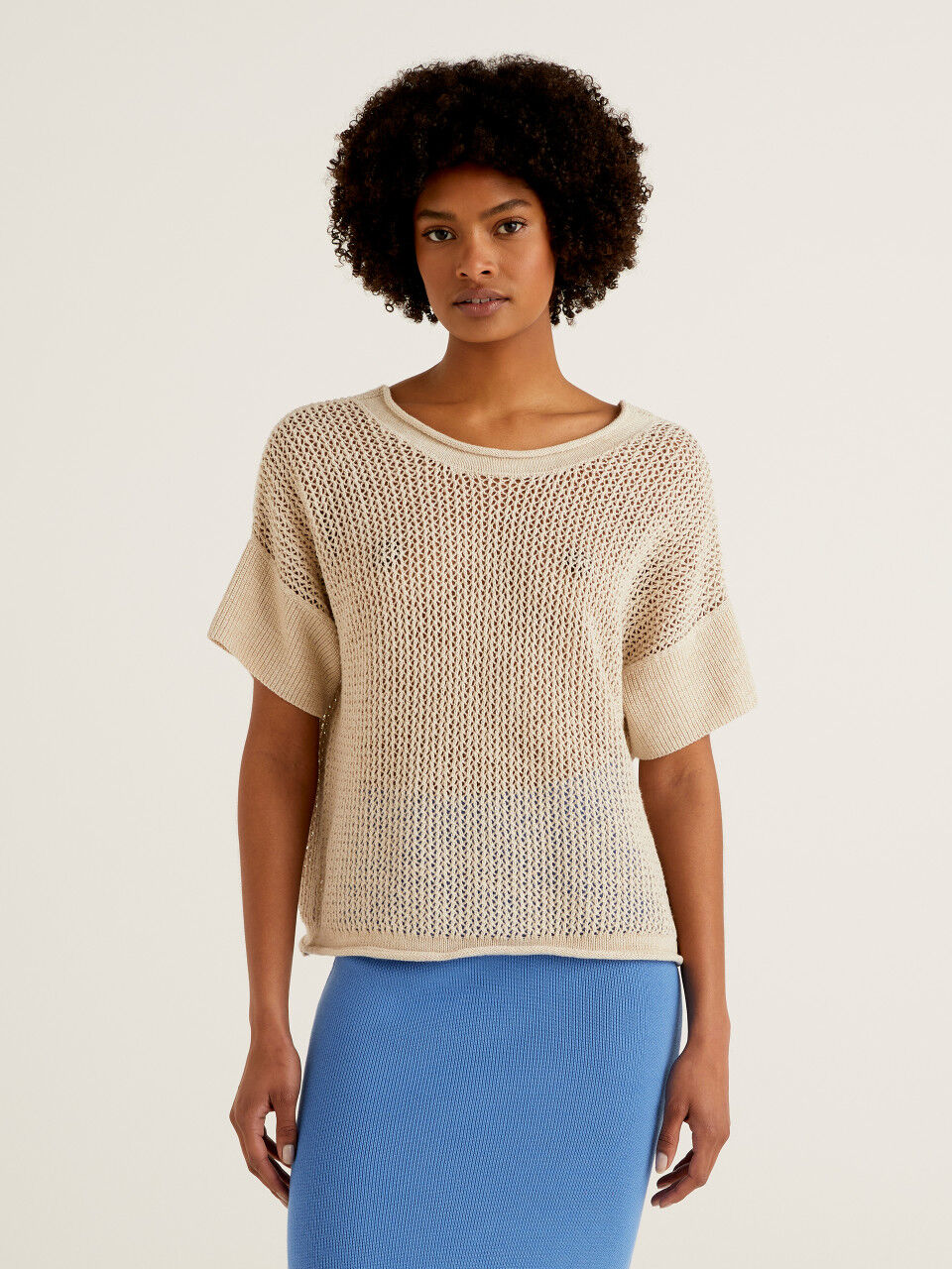 Wool short sleeve jumper womens clearance