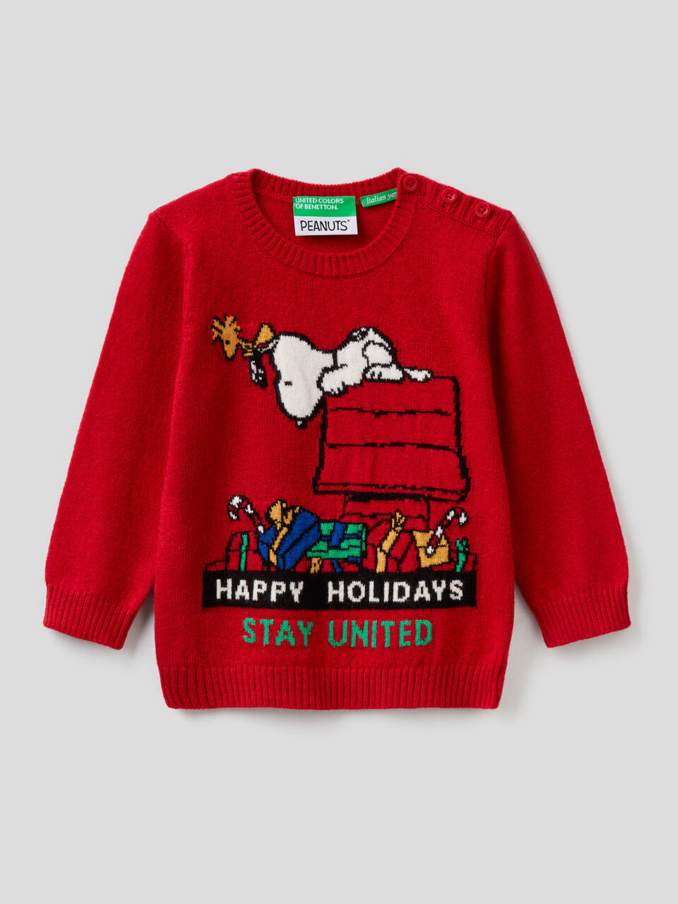 Peanuts mixed wool sweater image number 1