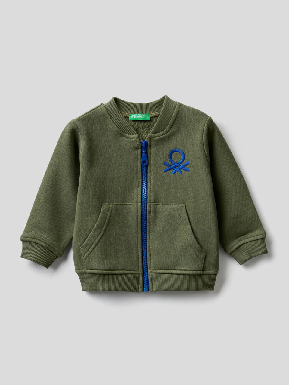 100% cotton sweatshirt with zipper image number null
