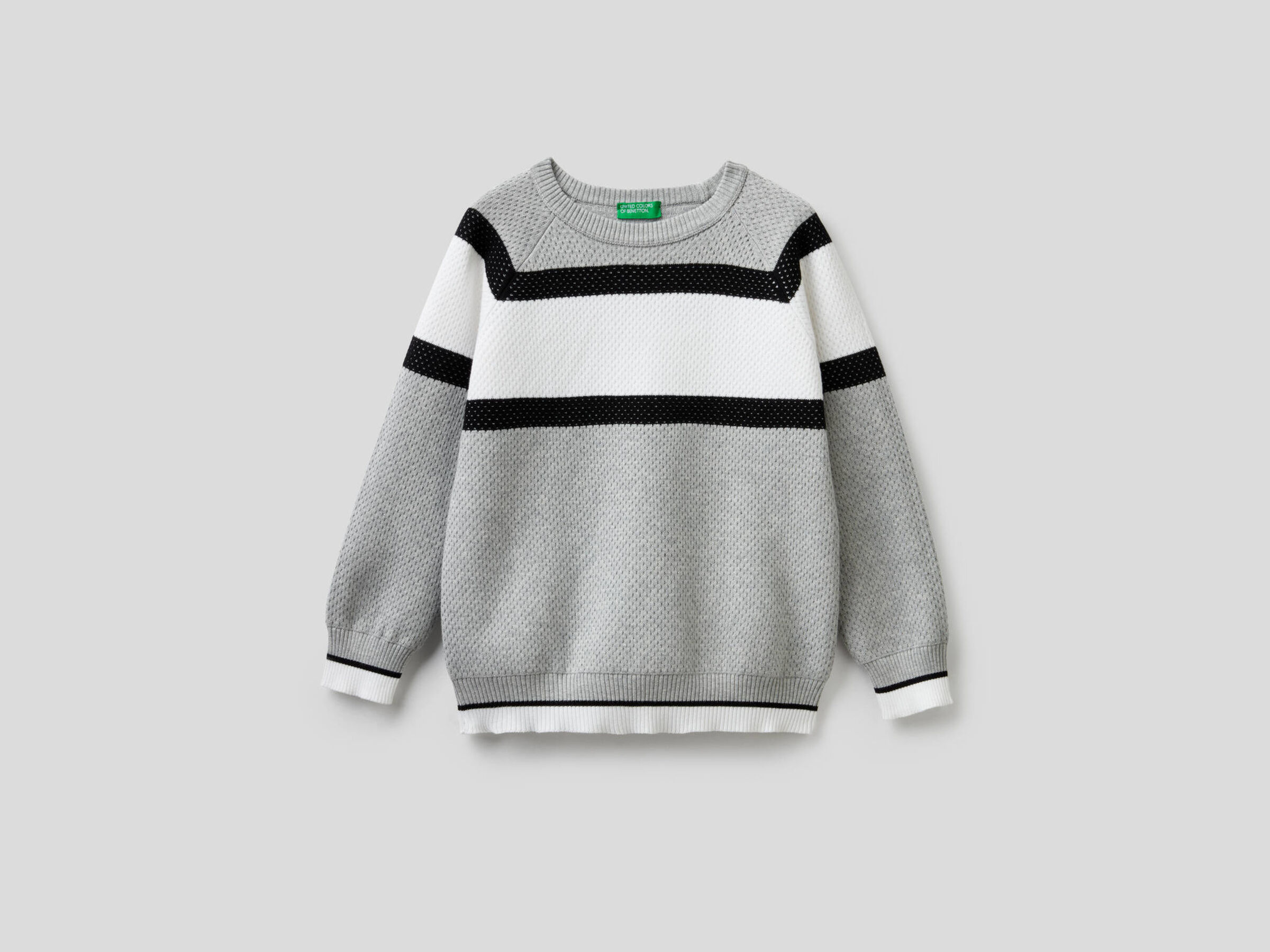Sweater with clashing bands image number null