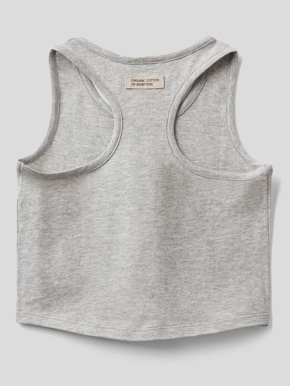 Cropped tank top in pure organic cotton image number 2