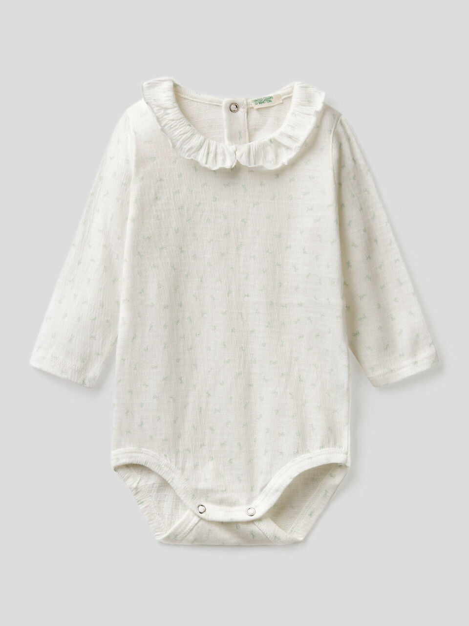 Long sleeve bodysuit with collar image number 1