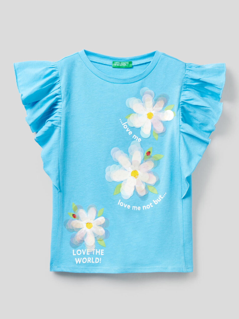 T-shirt with frill sleeve image number null