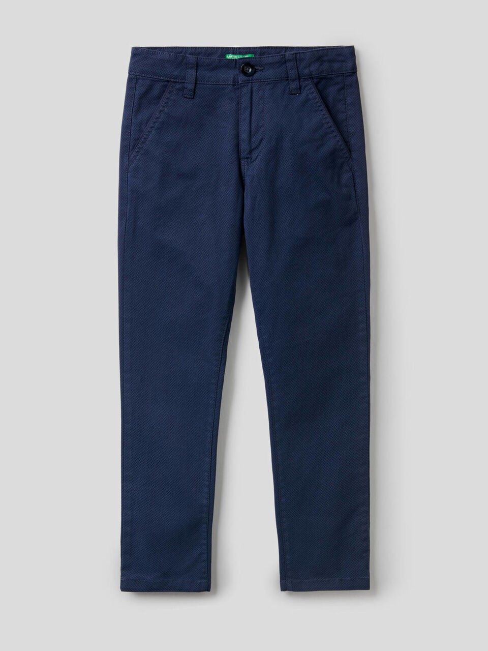 Trousers in printed stretch cotton image number null