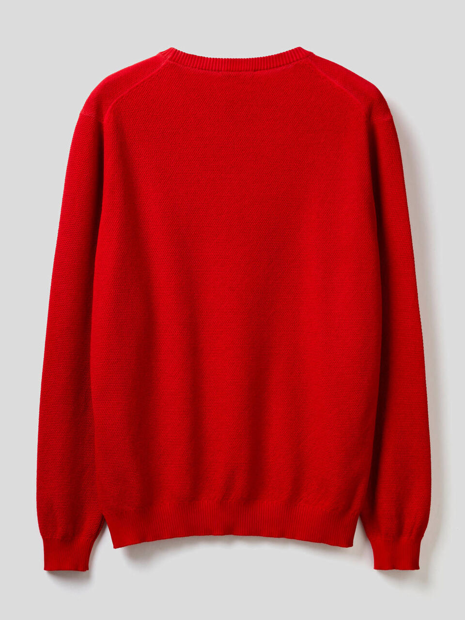 Crew neck sweater with V detail image number null