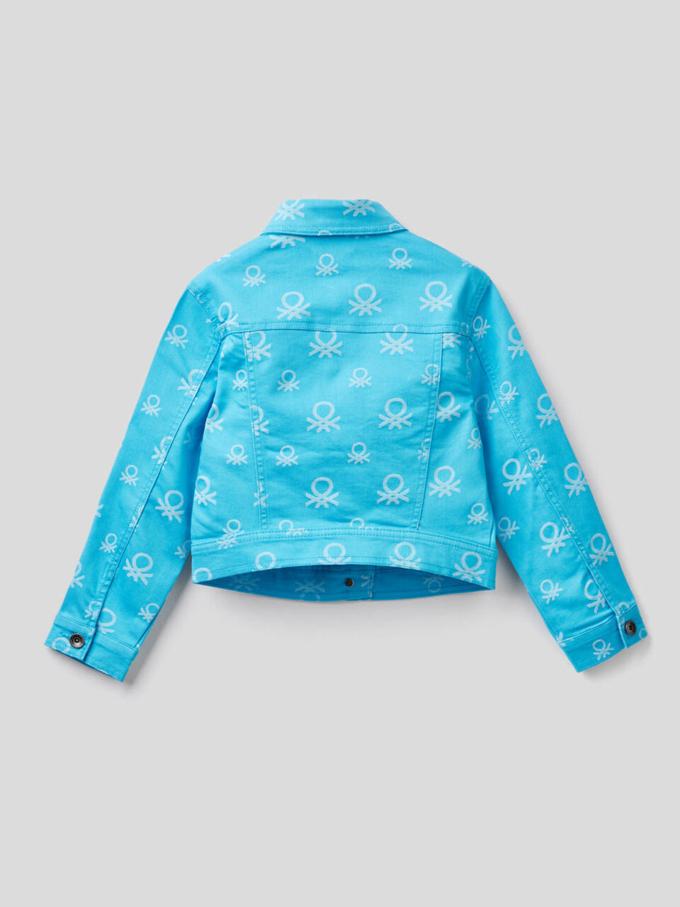 Cropped patterned logo jacket image number null