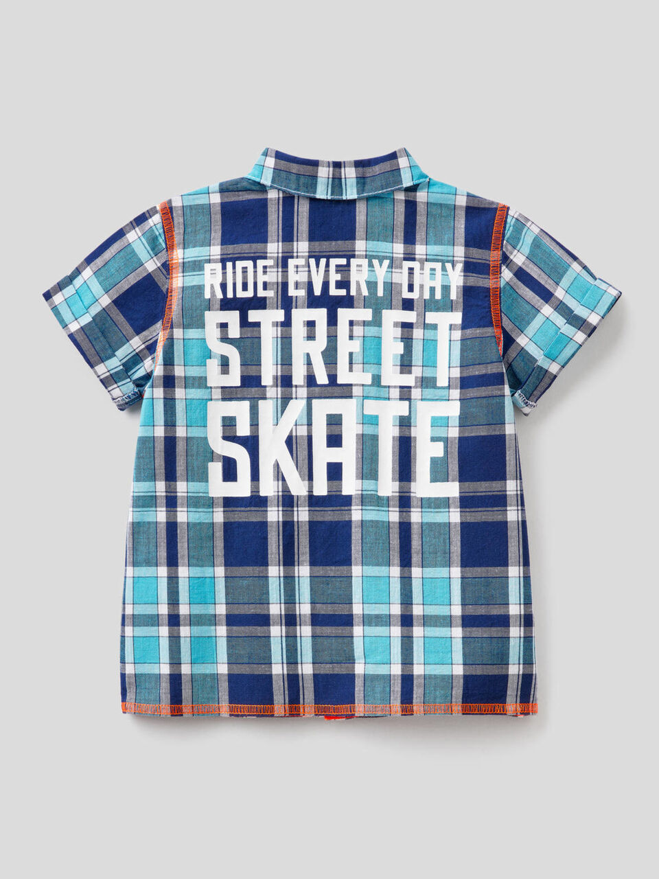 Check shirt with short sleeves image number null