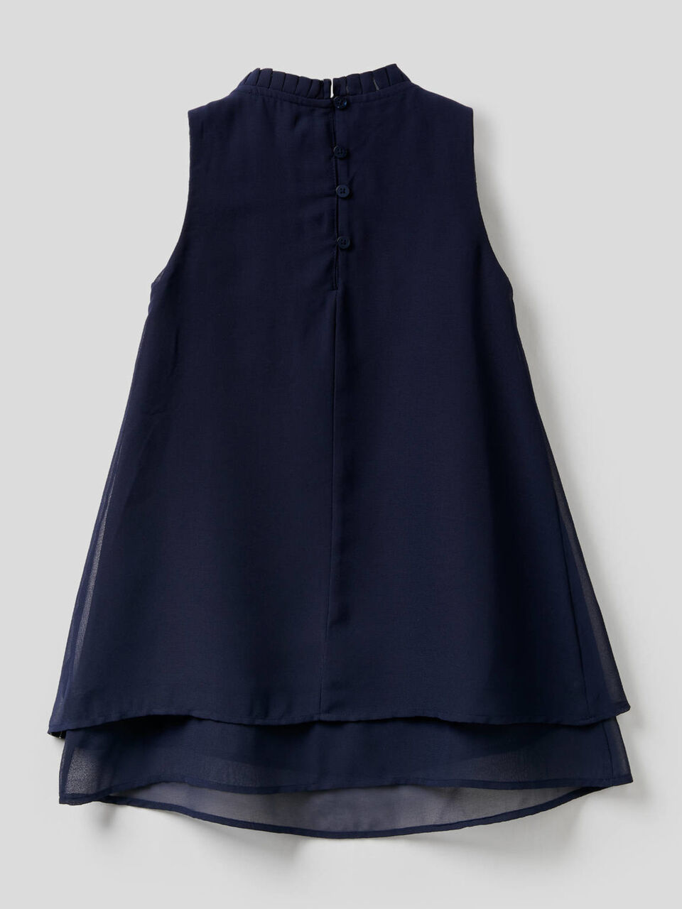 Sleeveless dress with frills image number null