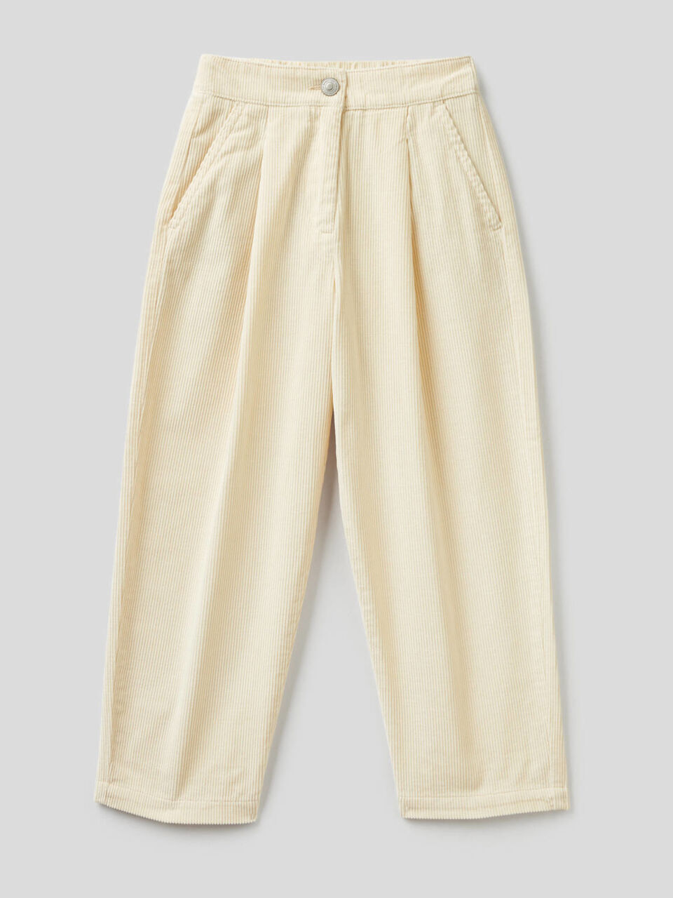 Slouchy trousers in ribbed velvet image number 1