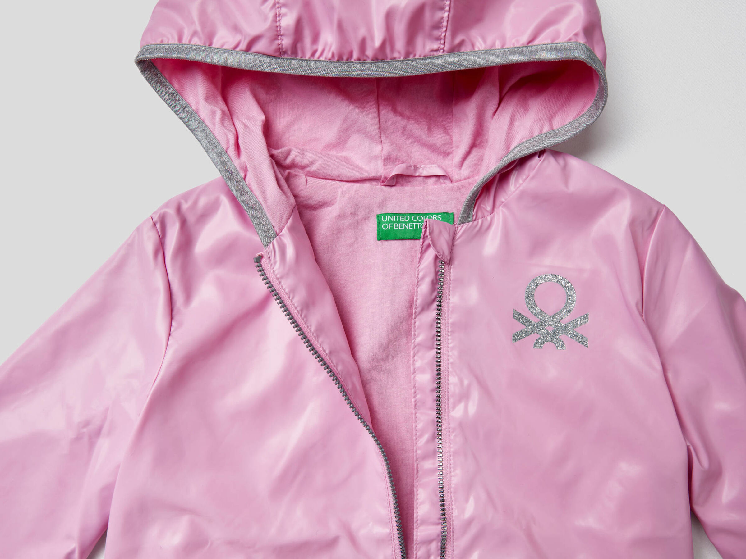 Jacket with hood in technical fabric image number null