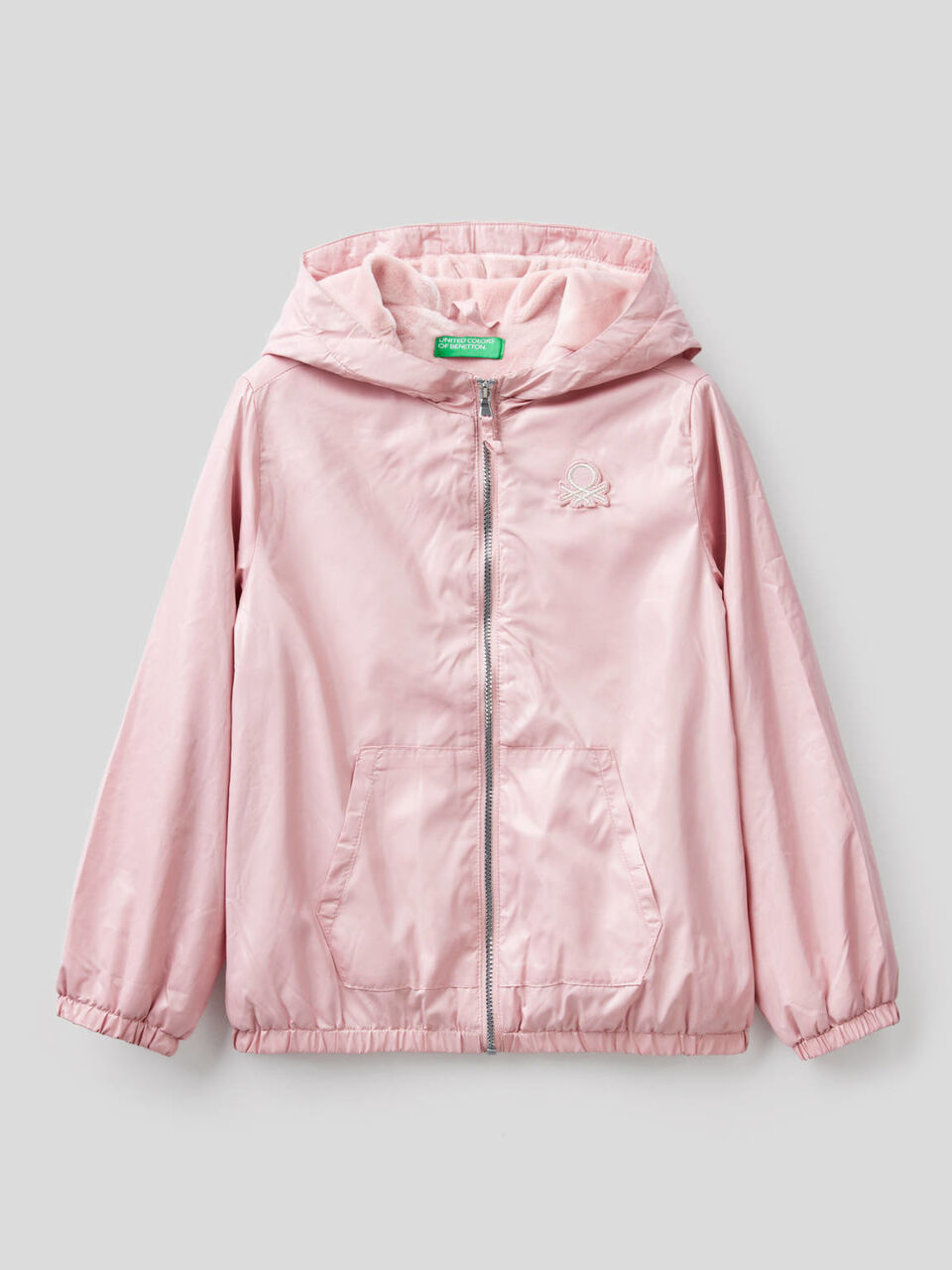 Glossy jacket with hood image number 1