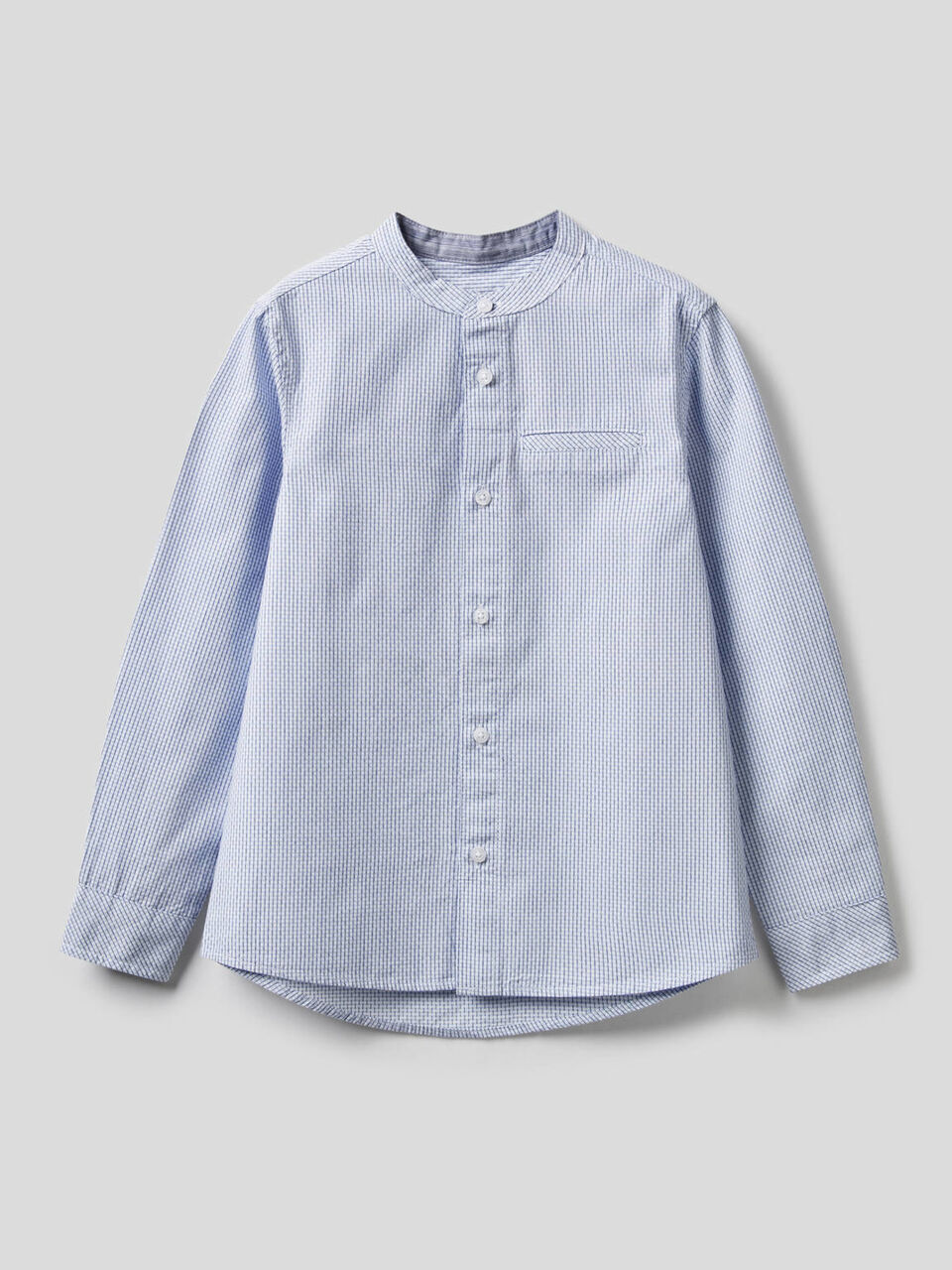 100% cotton Mandarin collar shirt image number null