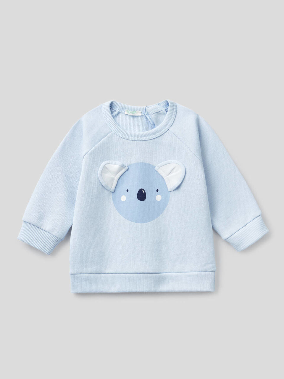 Organic cotton sweatshirt with animal print image number 1