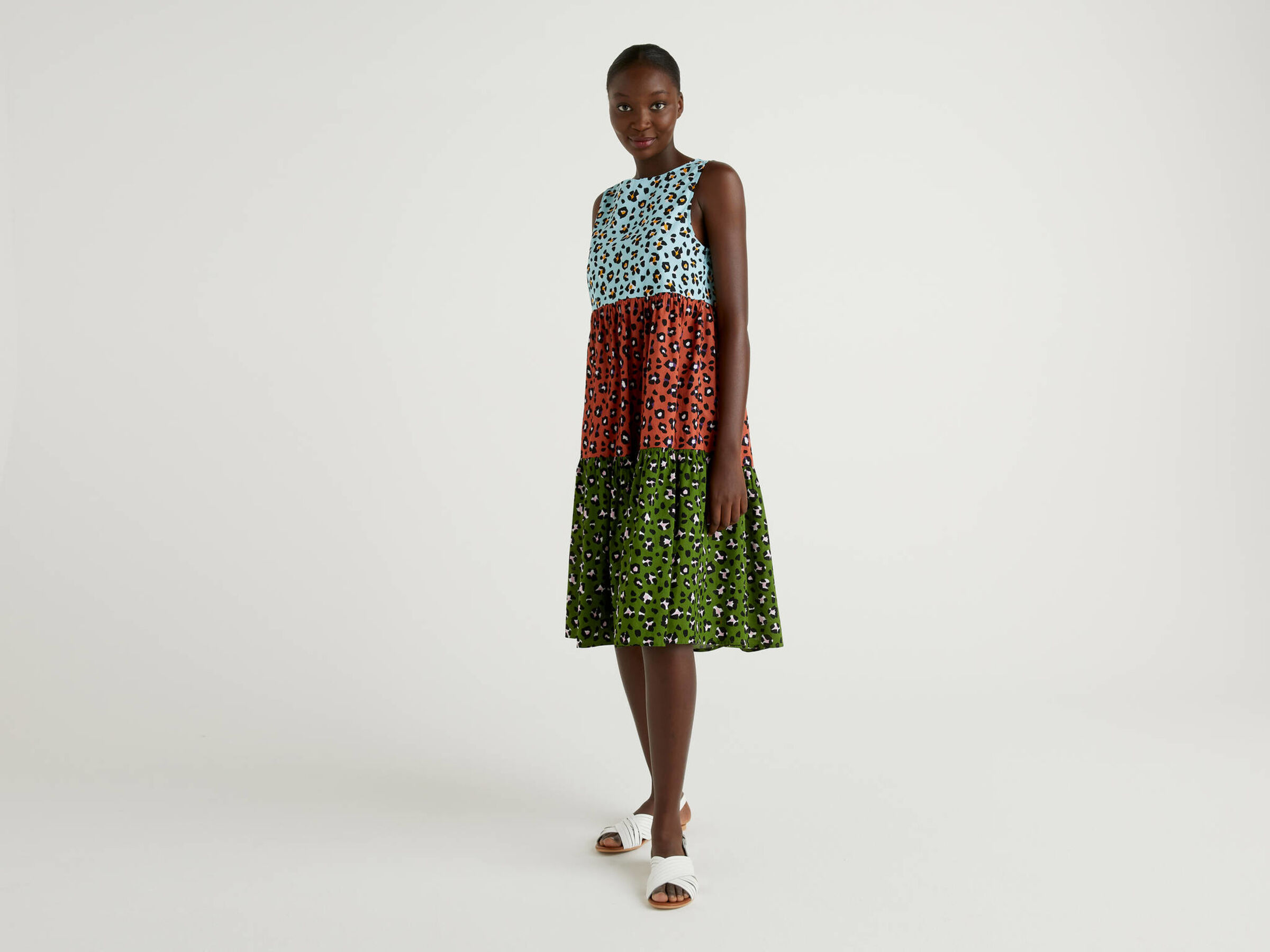 Multicolor animal print dress image number null