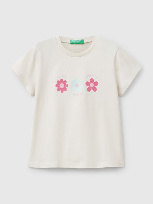 T-shirt with glitter print Junior Girl