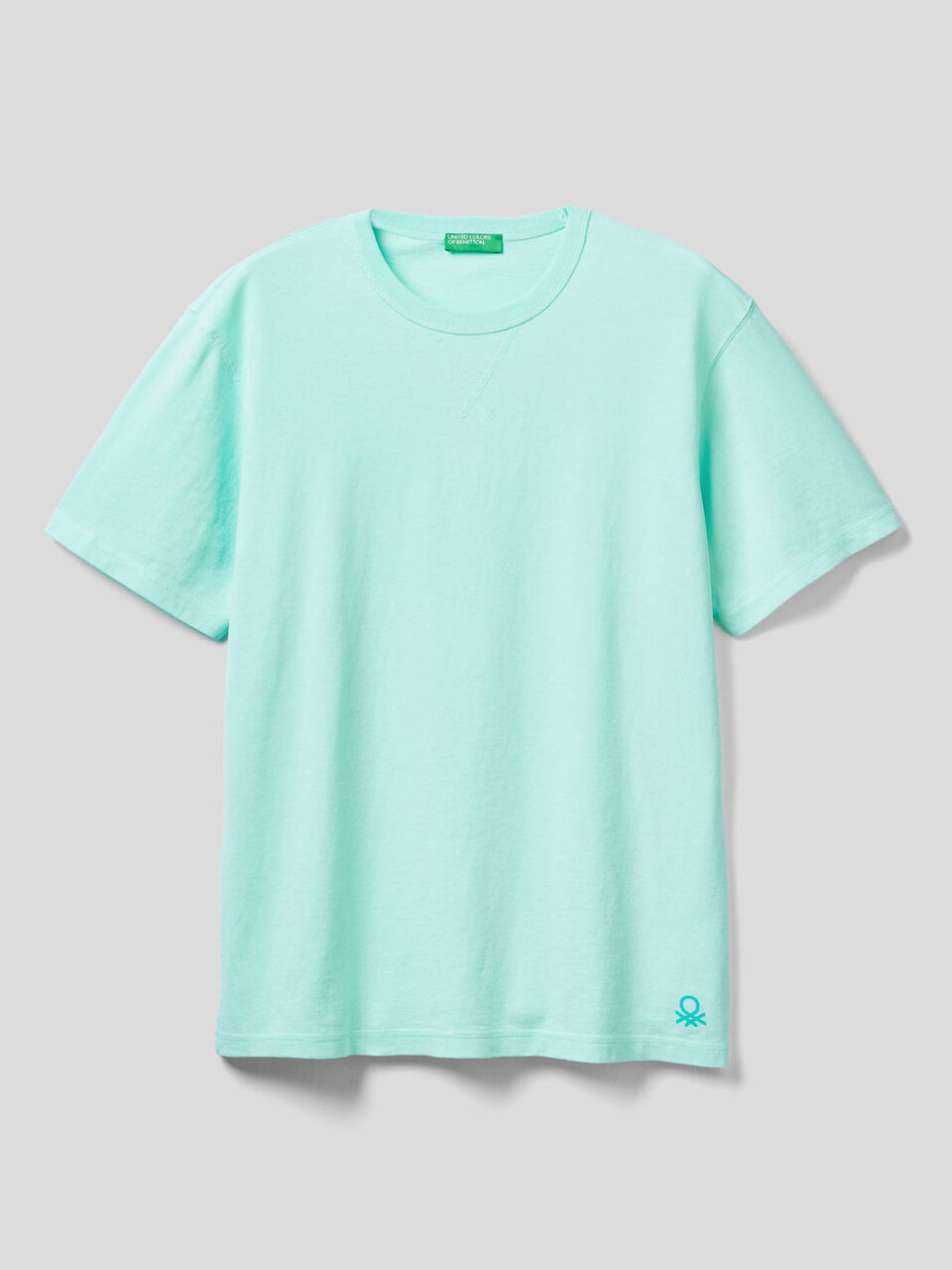 Crew neck t-shirt in pure cotton image number null