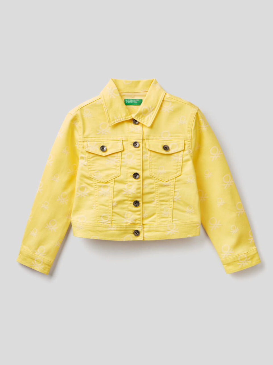 Cropped patterned logo jacket image number null