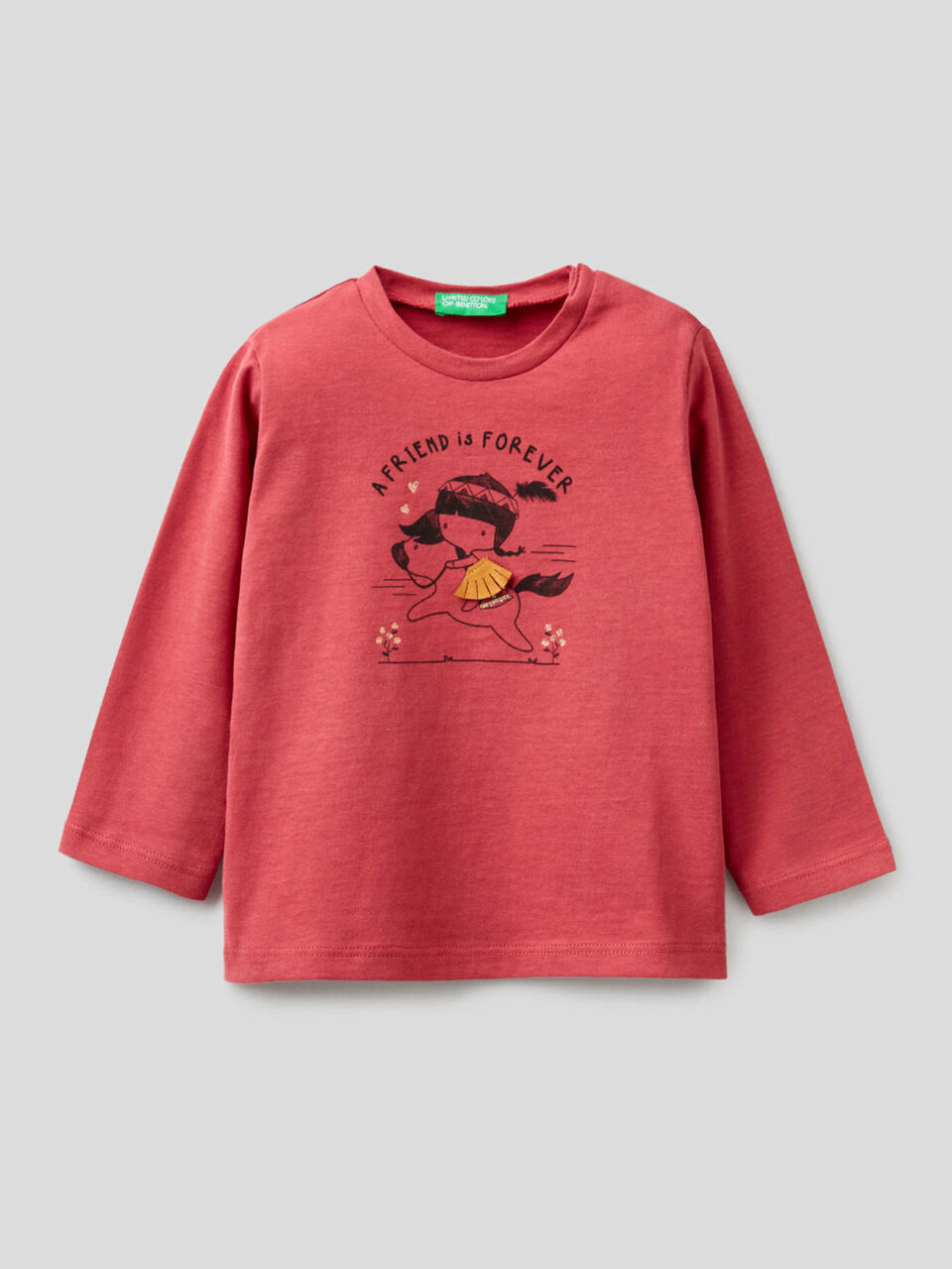 Long sleeve 100% organic cotton t-shirt image number 1