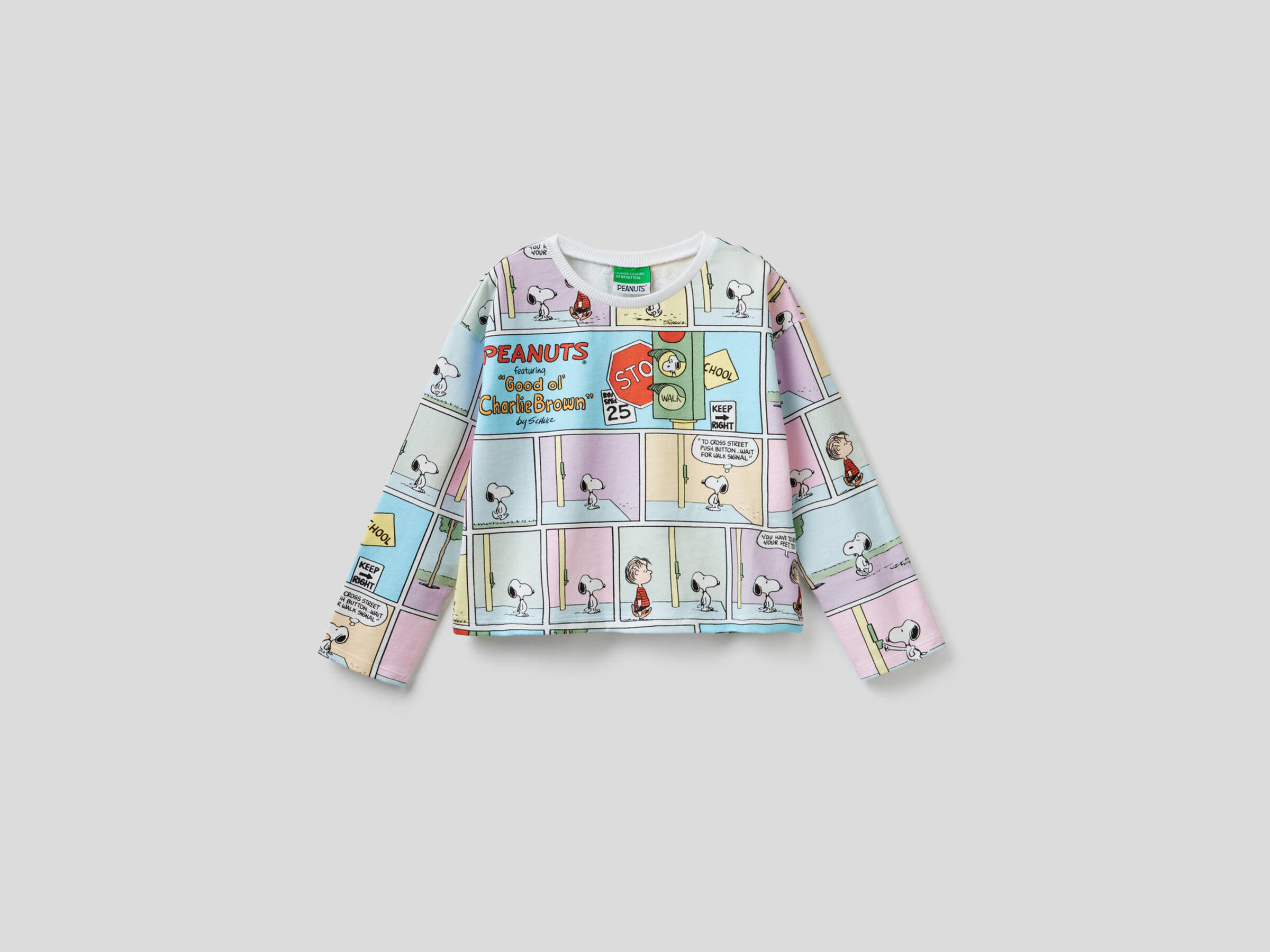 Lightweight sweatshirt with comic book print image number null