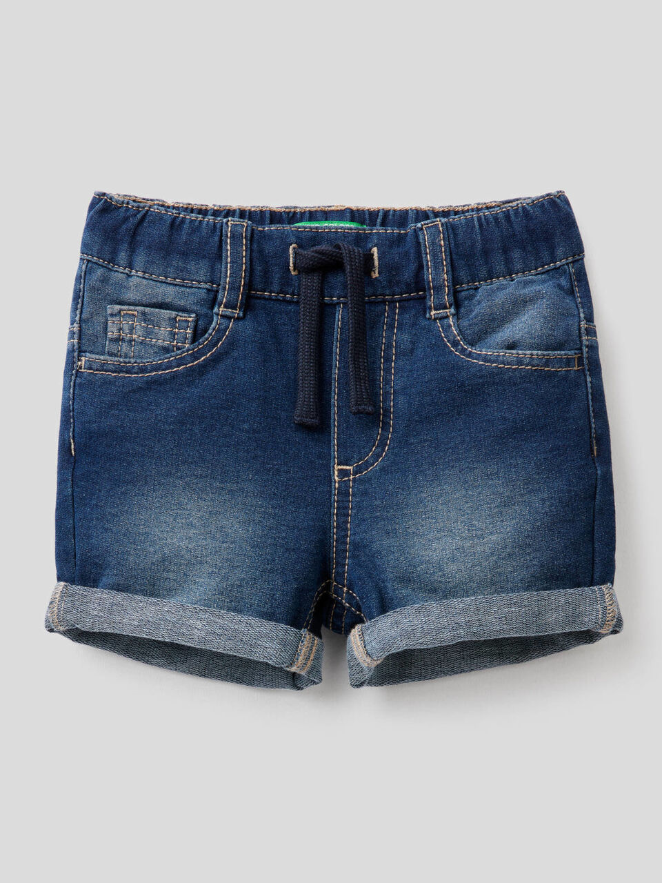 Denim look sweat shorts image number null