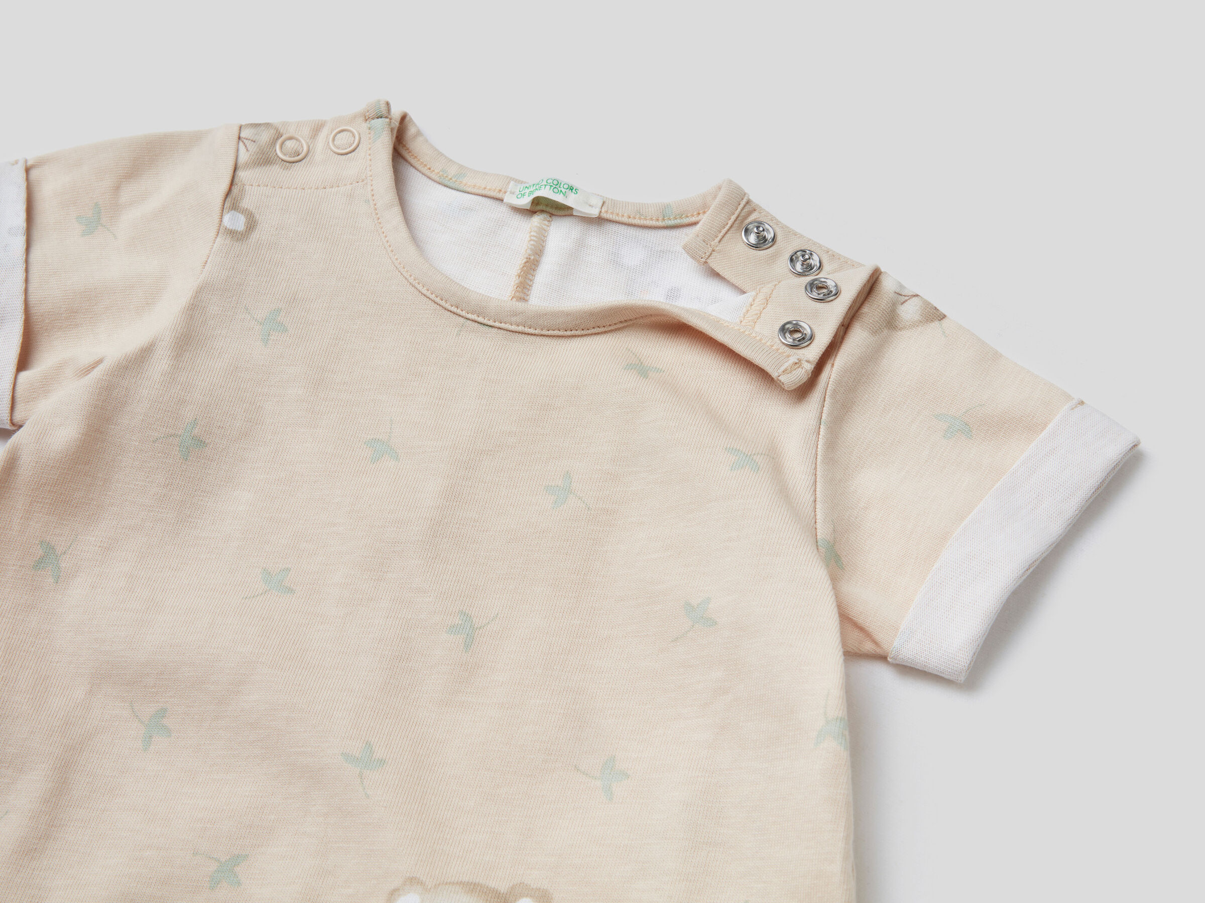 Printed 100% organic cotton onesie image number null