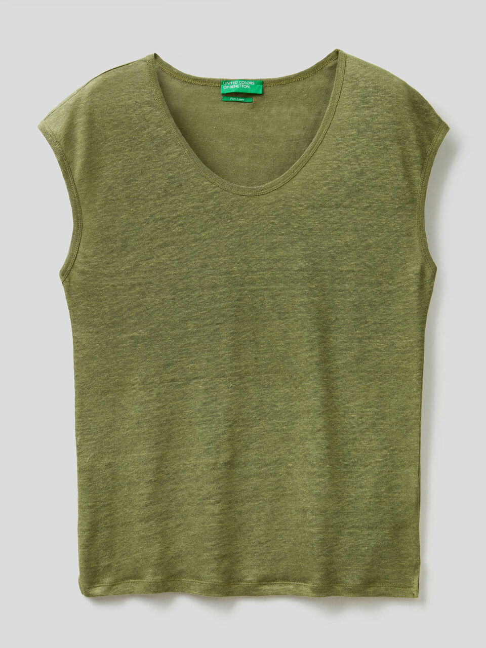 Short sleeve 100% linen t-shirt image number null
