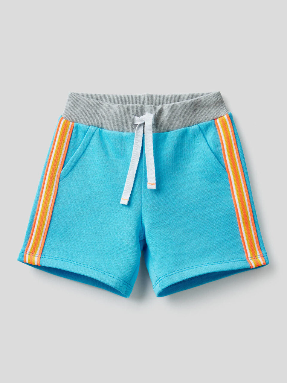 Sweat bermudas with multicolor stripe image number null