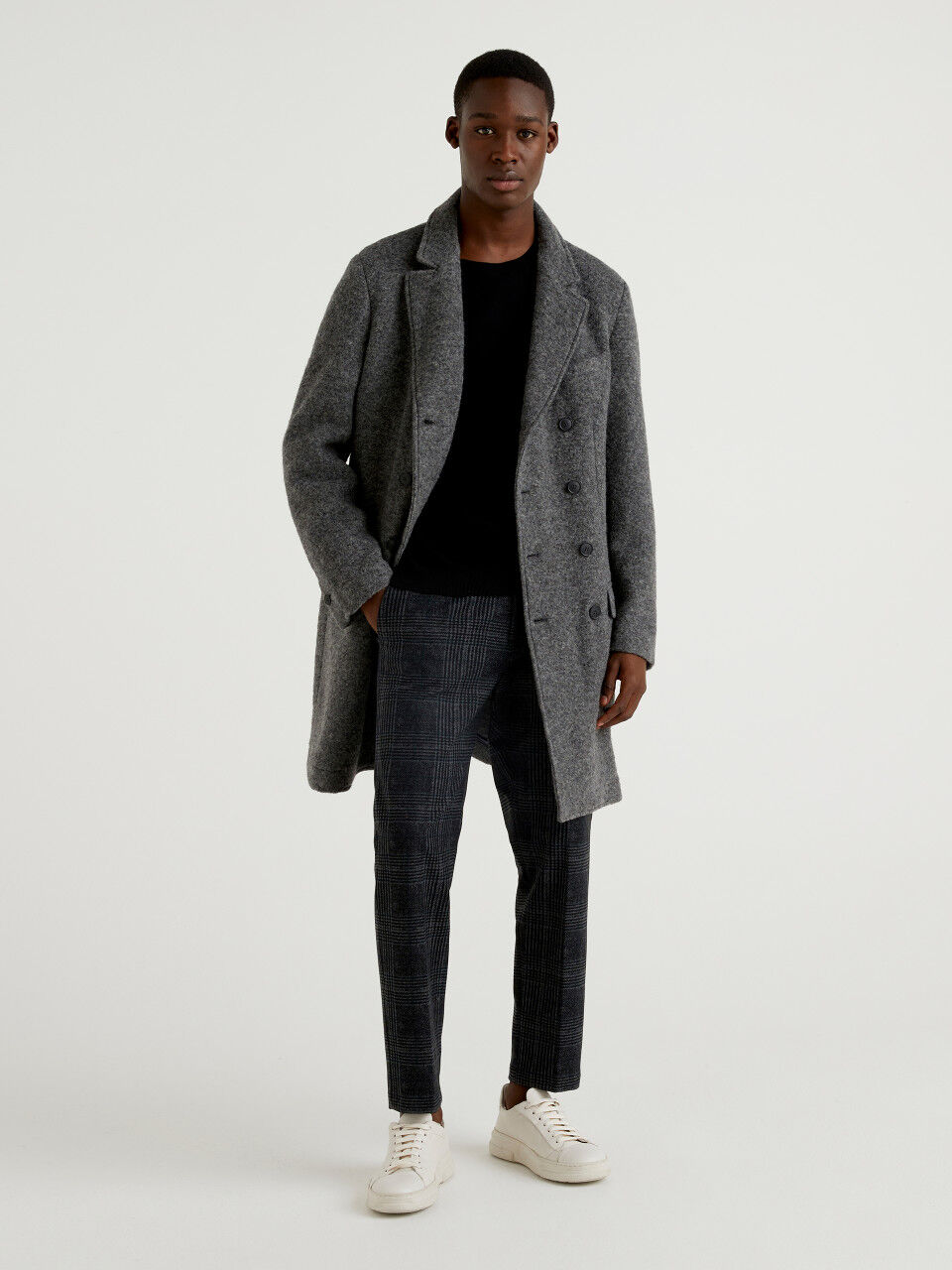 mens grey epsom coat
