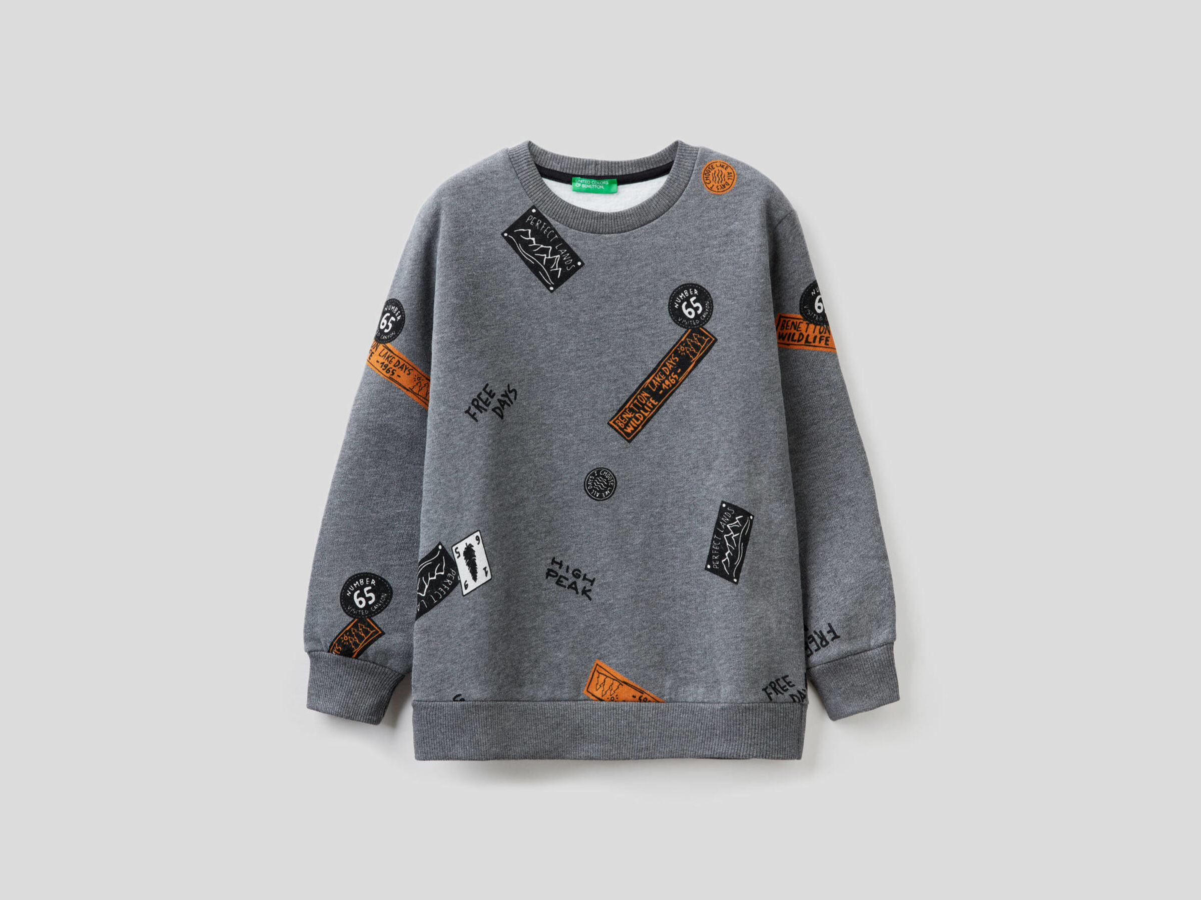 Printed sweatshirt in cotton blend image number null