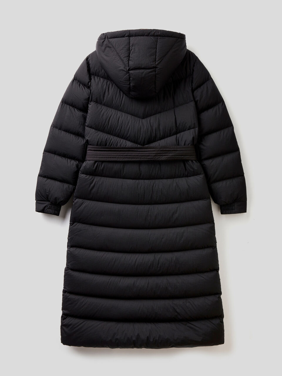 Longline padded jacket with hood image number 2