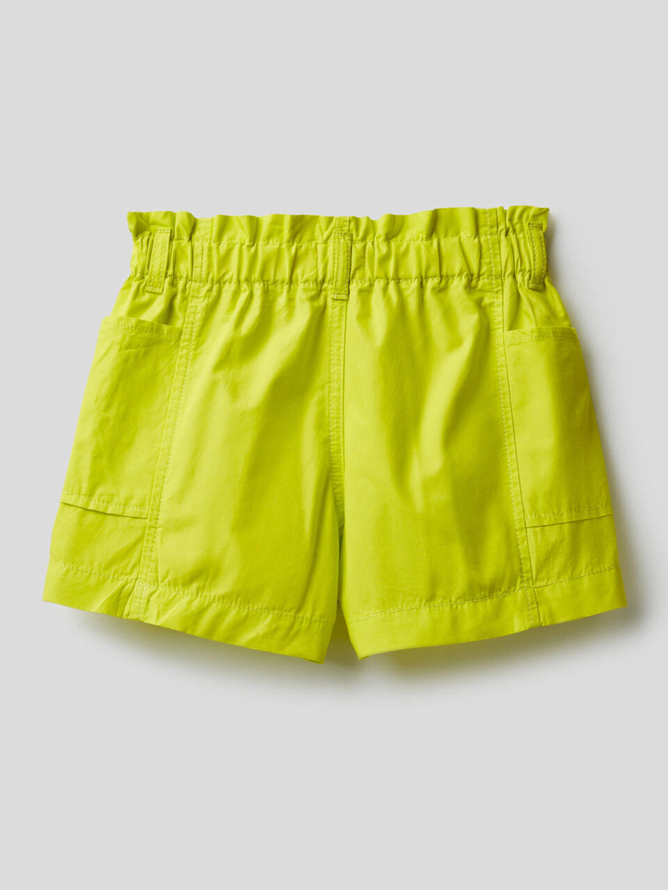 Paper bag shorts in 100% cotton image number null