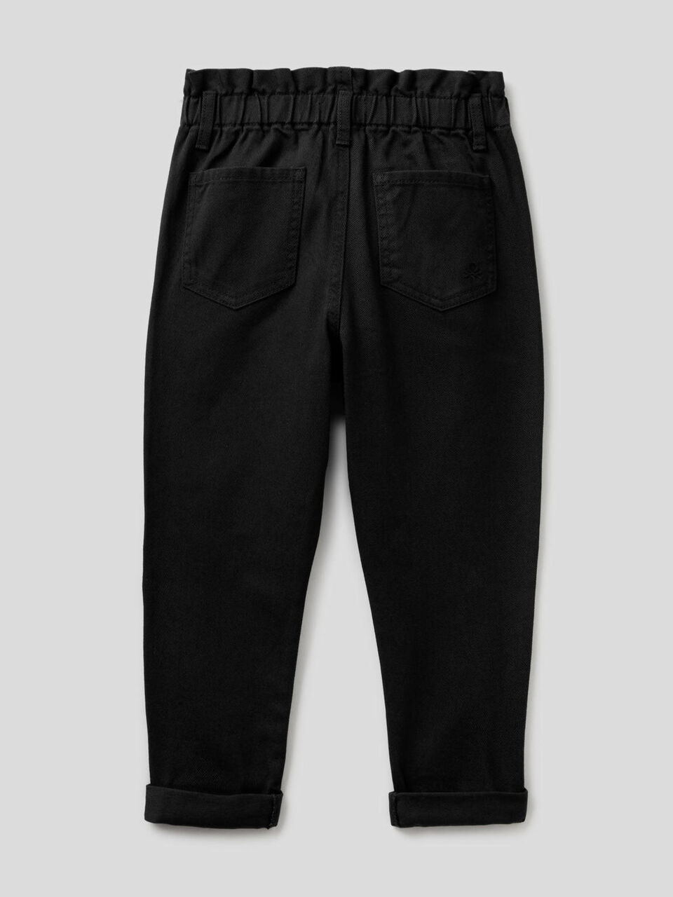 Paperbag trousers in organic cotton image number 2