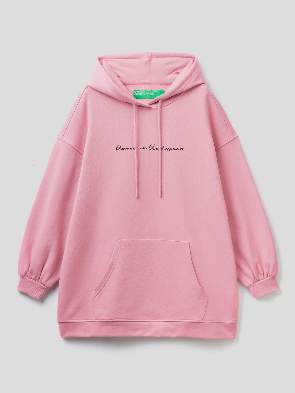 Oversized hoodie with slogan image number 1