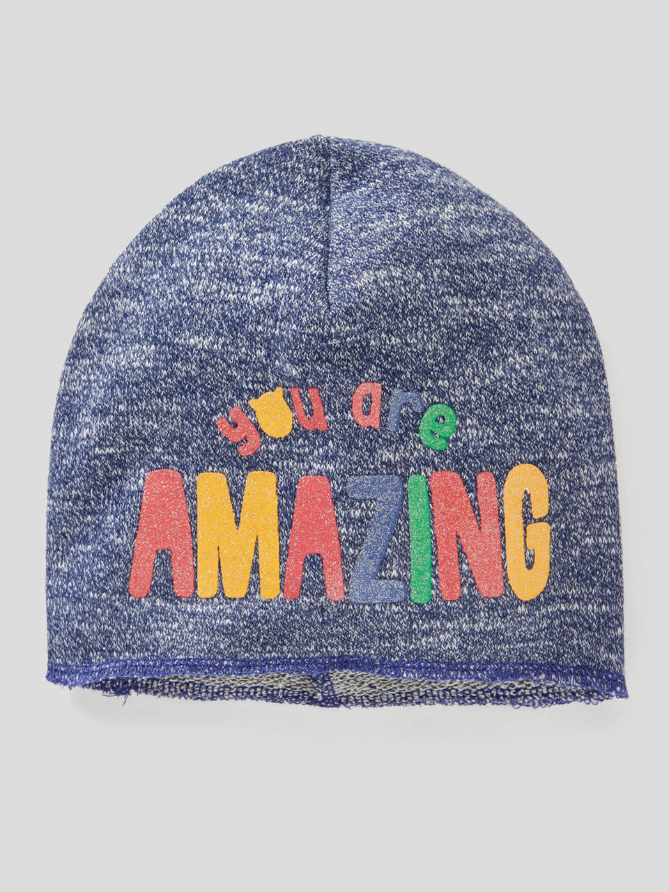 Cap in sweat fabric with print image number 1