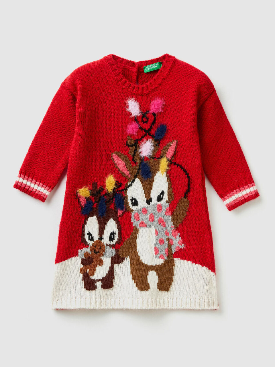 Sweater dress with inlay image number 1