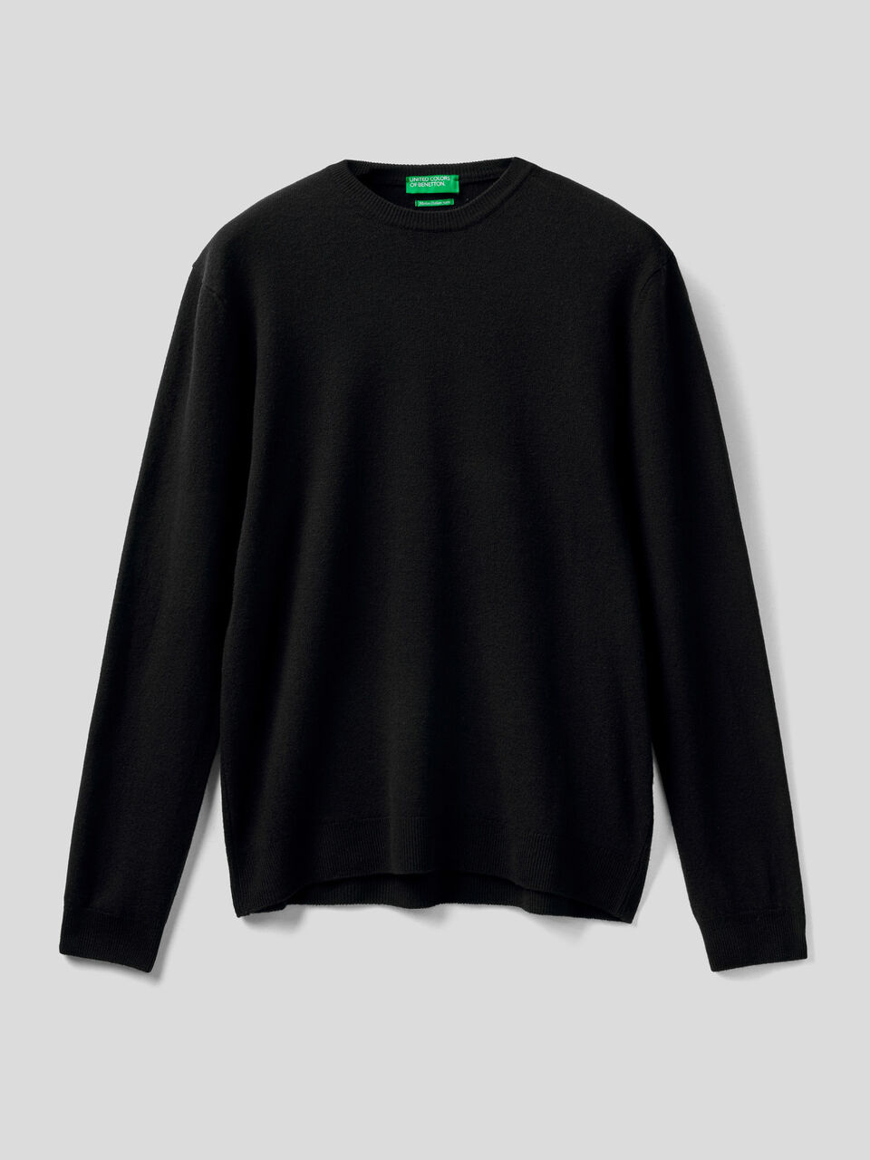 Crew neck sweater in pure Merino wool image number 1