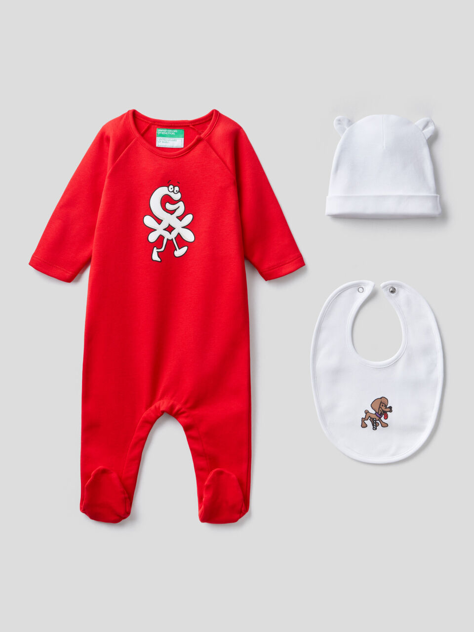 Two-tone newborn set with logo by Ghali image number 1