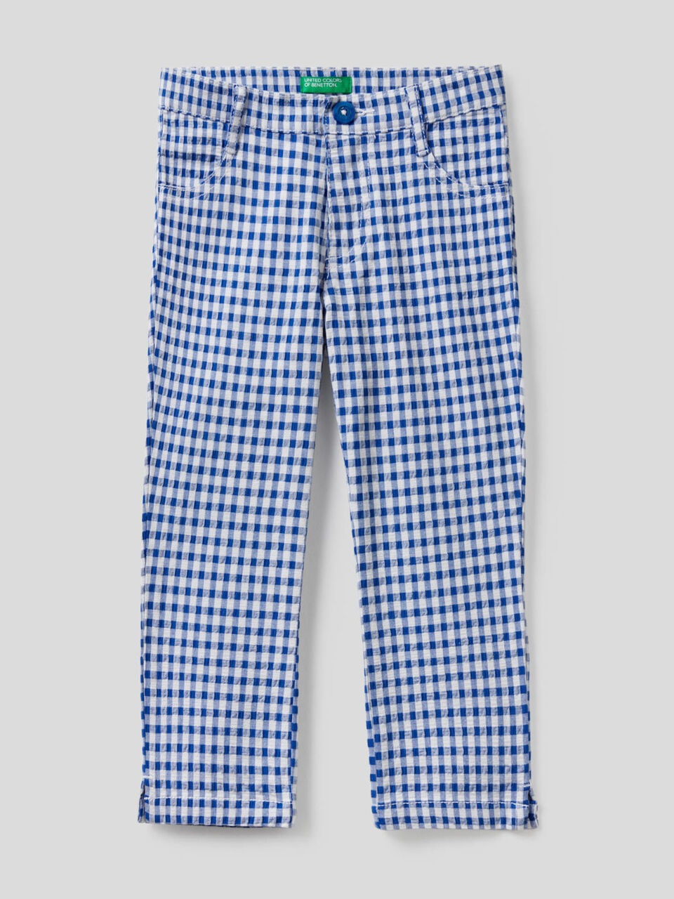 Cropped check trousers image number null