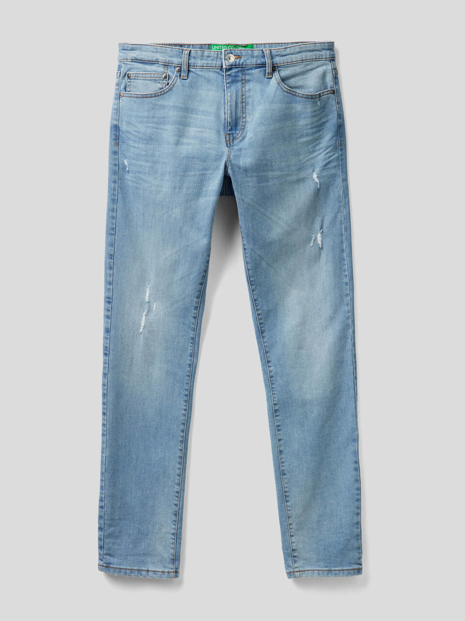 Straight leg jeans in stretch cotton image number null