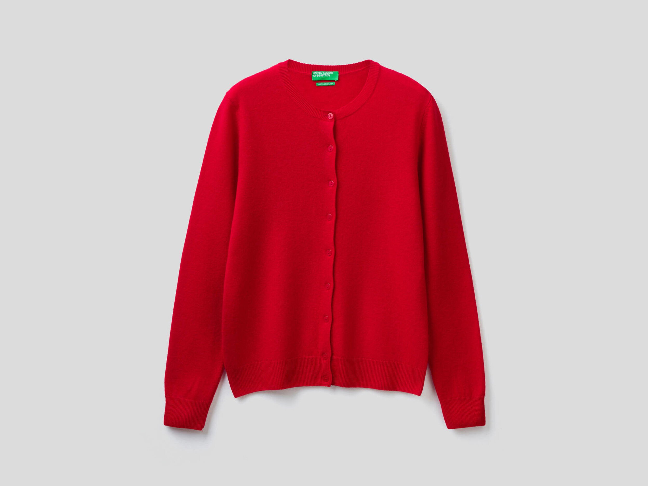 Red wool cardigan