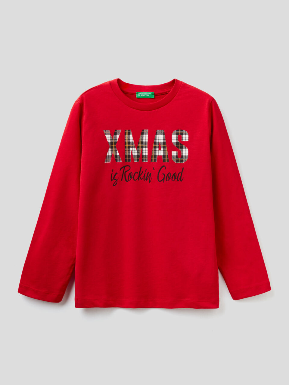 Long sleeve Christmas style t-shirt image number 1