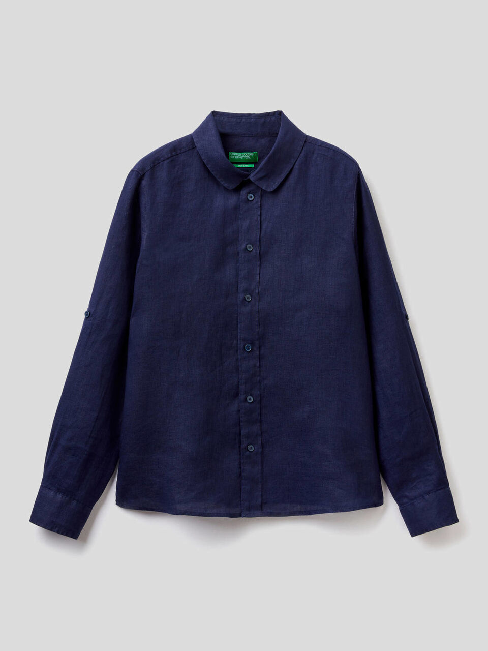 Long sleeve shirt in pure linen image number 1