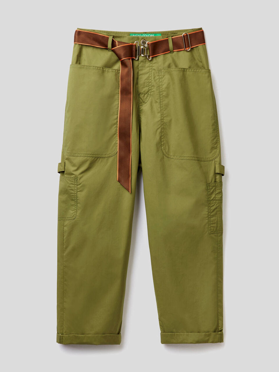 Cargo pants with belt image number null