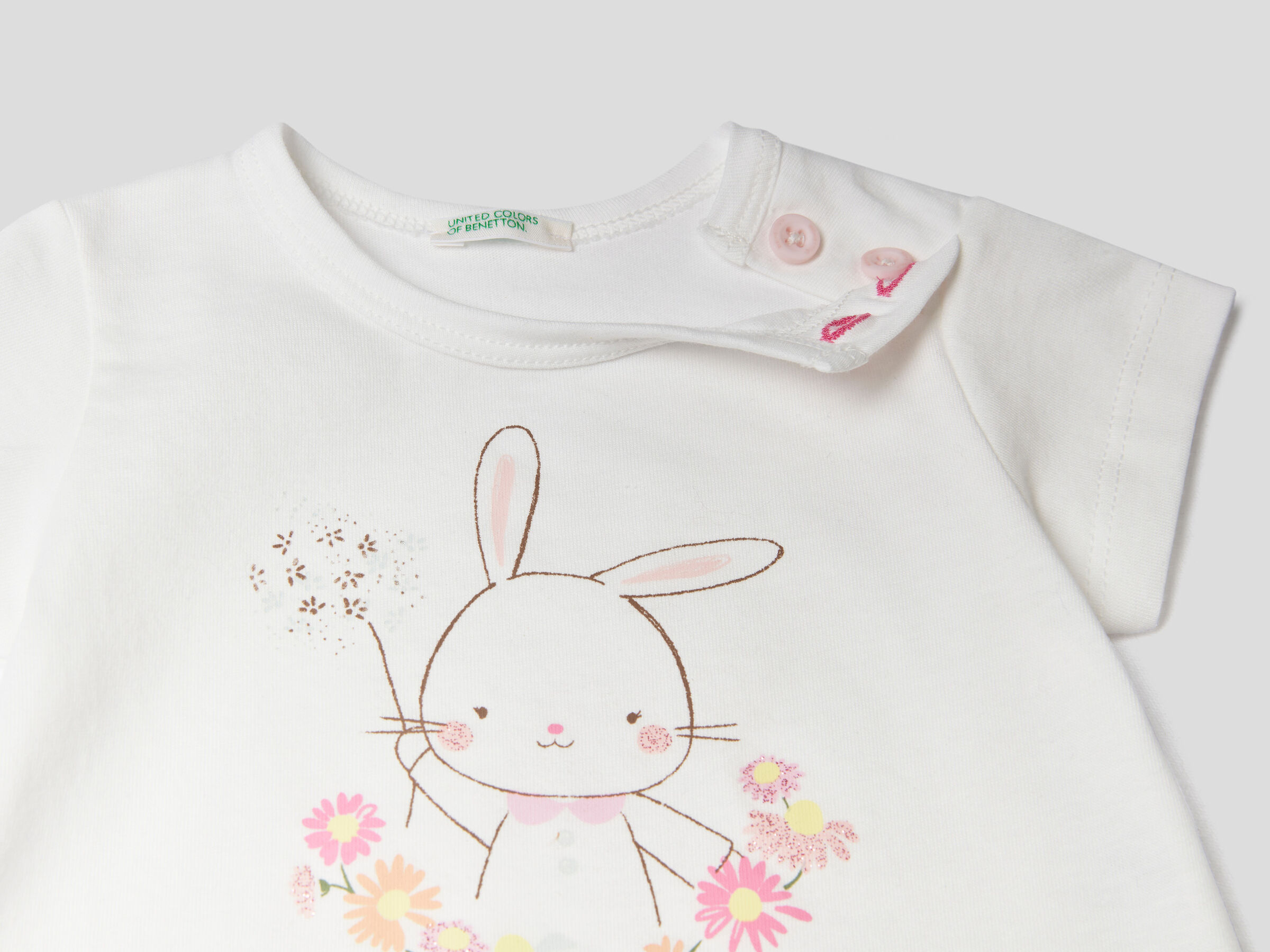 Color block onesie in organic cotton image number null