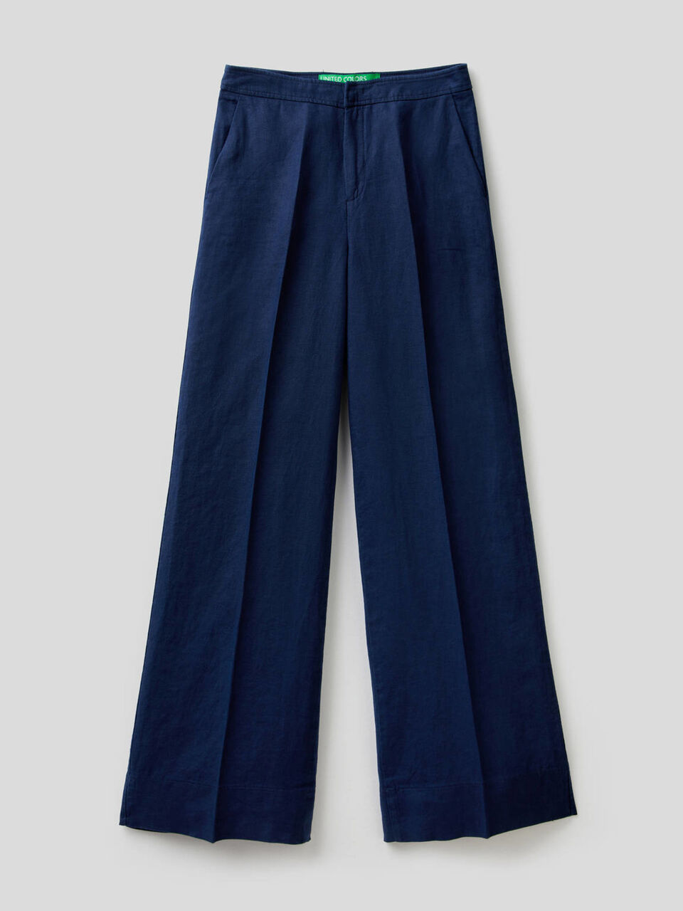 Palazzo trousers in 100% linen image number null