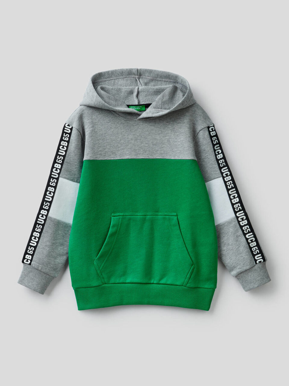 Color block sweatshirt in pure cotton image number null