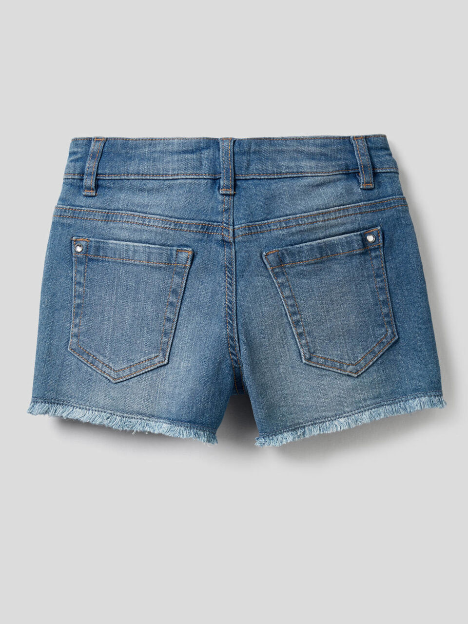 Jean shorts with patches image number null