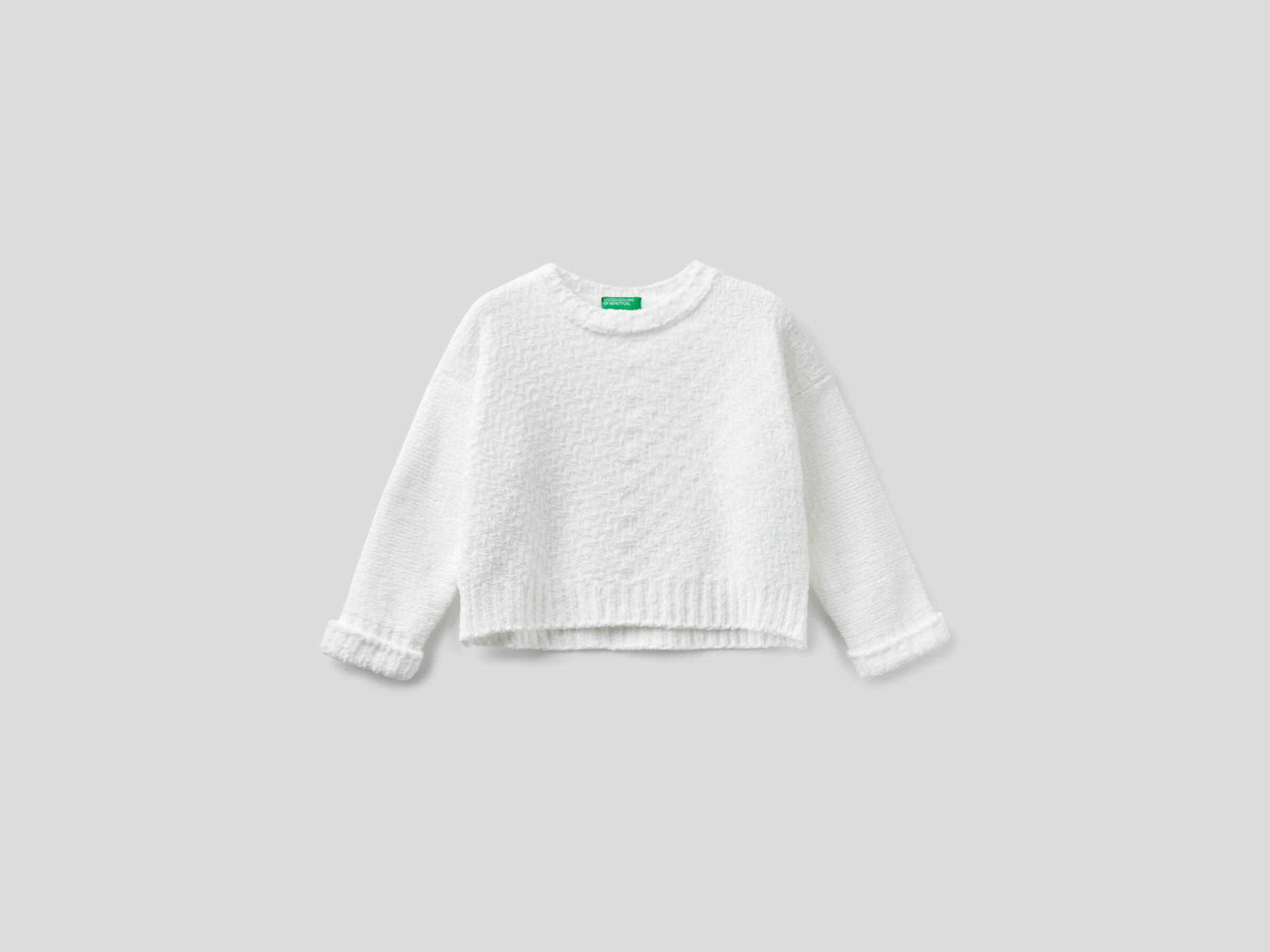 Cropped chenille sweater image number null