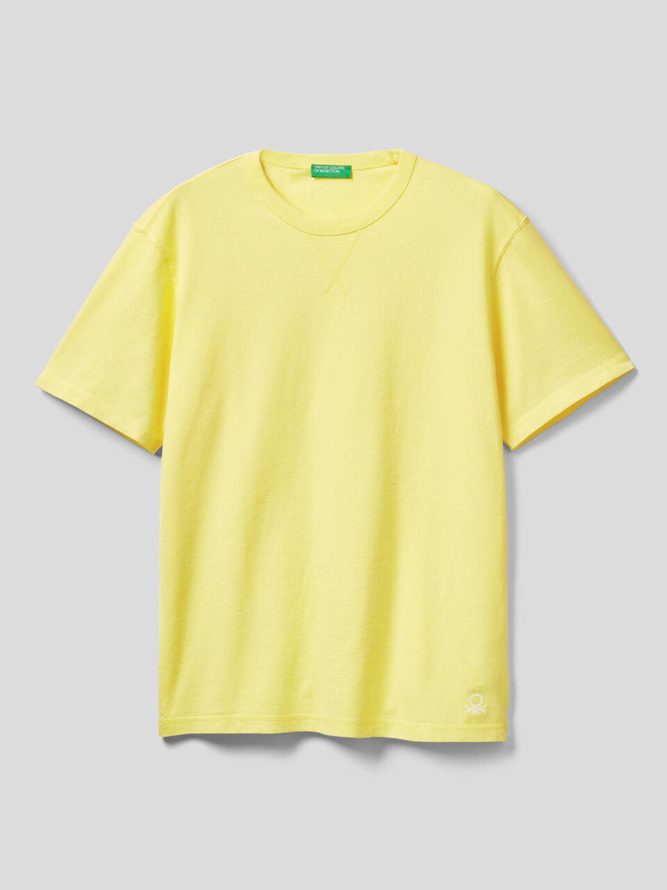 Crew neck t-shirt in pure cotton image number null
