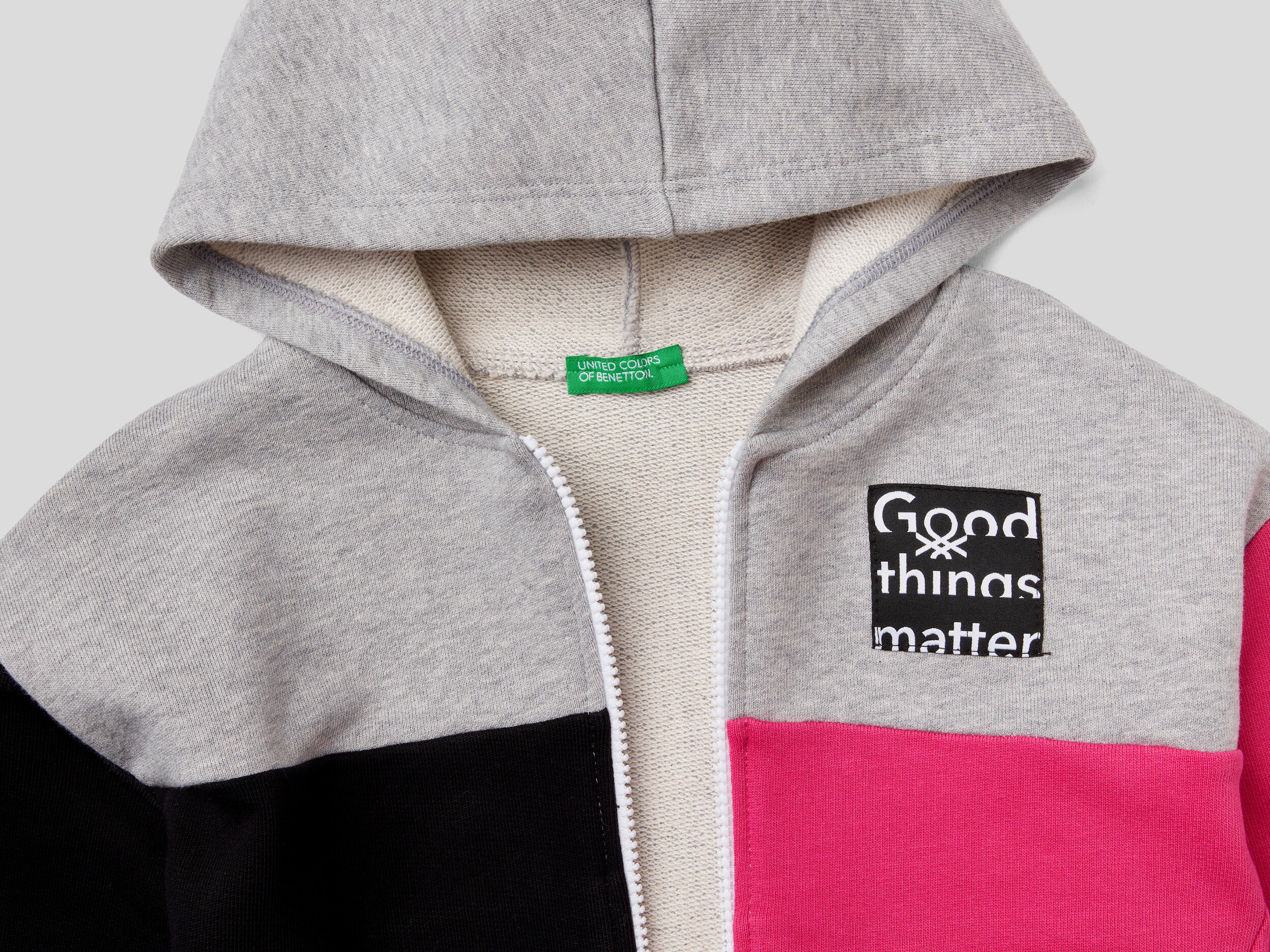 north face color block hoodie